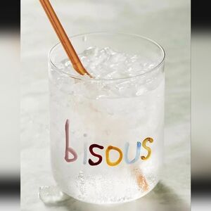 Anthropologie Love Notes Juice Glass - Bisous